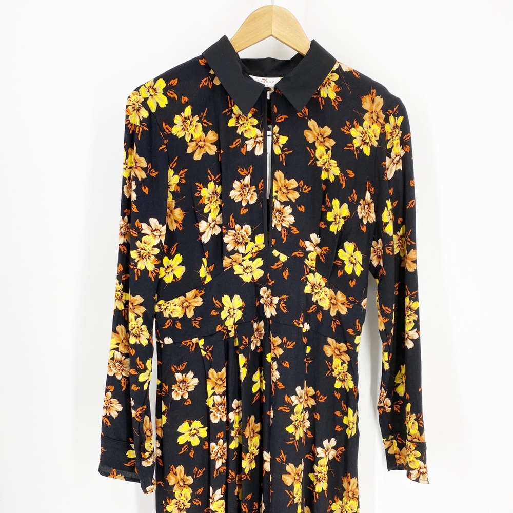 TOPSHOP Floral Long-Sleeve Maxi Dress Size 10 NWT - Picture 6 of 6